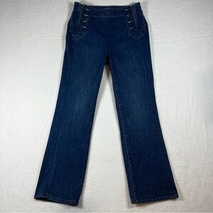 MOTHER Dark Blue Flare Jeans - Sailor Tripper High-Rise Cropped Jeans Size 27